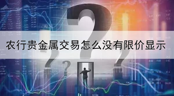 农行贵金属交易怎么没有限价显示