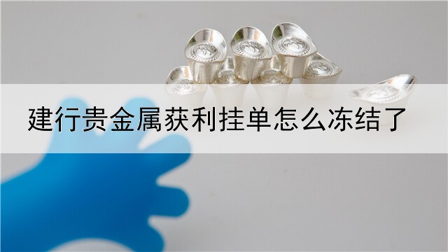 建行贵金属获利挂单怎么冻结了