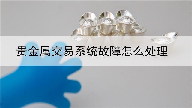 贵金属交易系统故障怎么处理